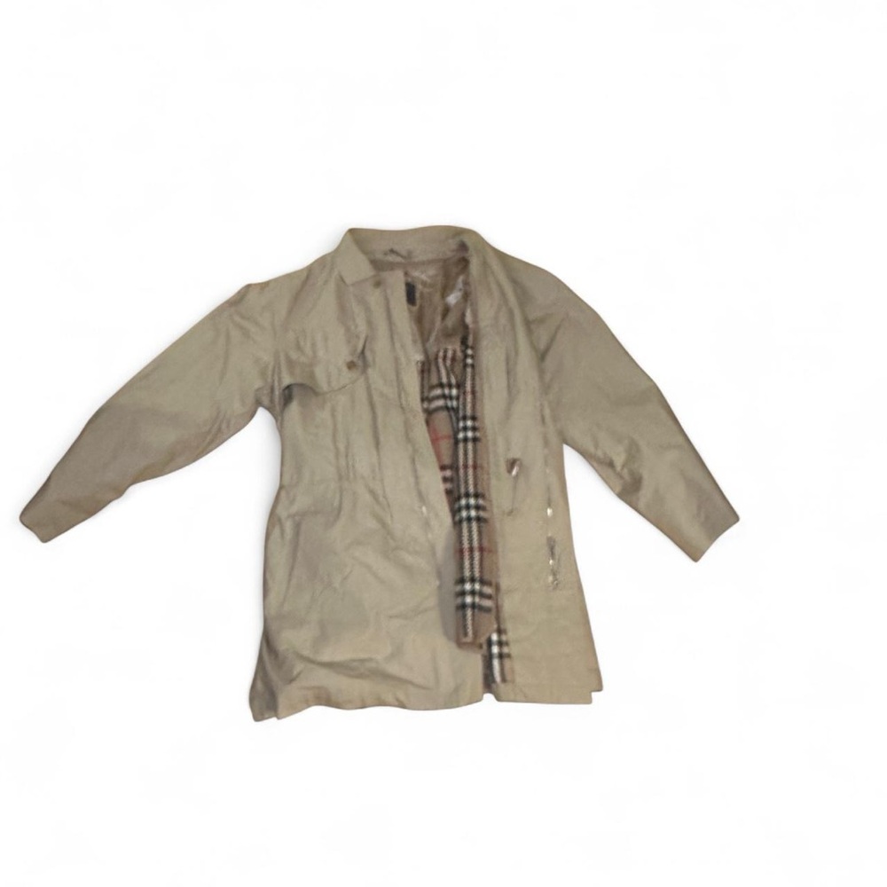 Zip up Burberry trench coat large - Picture 7 of 8